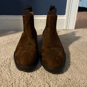 H&M Dark Brown Real Suede Ankle Chelsea Boots